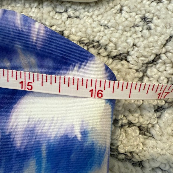 Sachin & Babi Blue Floral Print Square Neck Midi Dress Ruffle Hem And Slit 6 - Picture 6 of 8